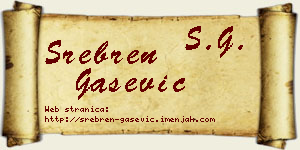 Srebren Gašević vizit kartica